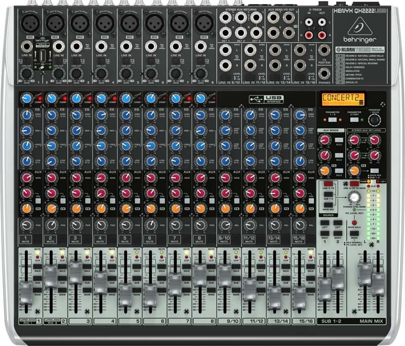 Behringer QX2222USB PA Mixer 22 Channel