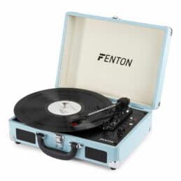 Fenton RP115 Record Player with BT and Vinyl Briefcase (Turquoise)