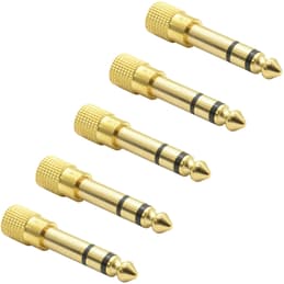 AVE CP45 5-Pack Headphone Jack Adapter 3.5 to 6.5mm TRS