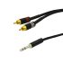Connex YRCJ6S Pro Y-Split 6.3mm Jack to RCA