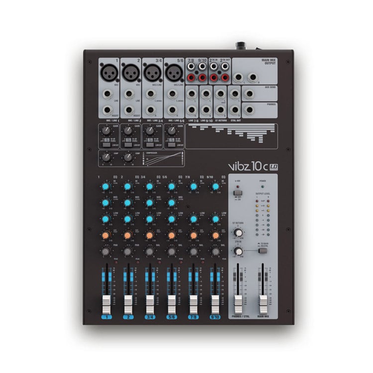 LD Systems Vibz 10 PA Mixer with Compressor 10 Channel DJ City