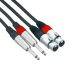 Connex XFJM-1T Pro XLR Female to Jack Male Twin 1.5m
