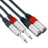 Connex XMJM-3T Pro XLR Male to Jack Male Cable Twin 3m