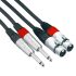 Connex XFJM-6T Pro XLR Female to Jack Male Cable Twin 6m