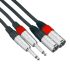 Connex XMJM-6T Pro XLR Male to Jack Male Twin 6m