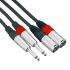 Connex XMJM-1T Pro XLR Male to Jack Male Twin 1.5m