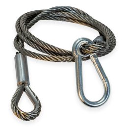 AVE SW-03-CAR Safety Cable Wire with Carabiner