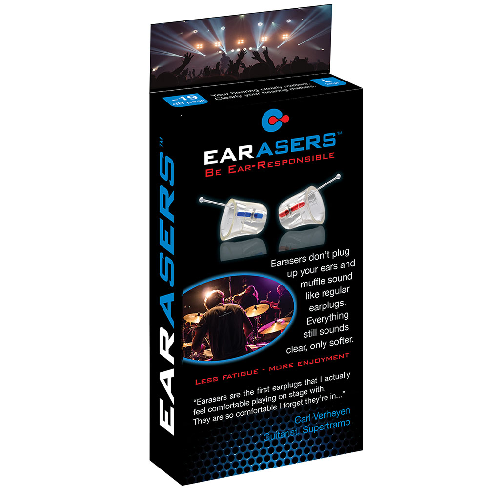 EARasers Medium Musicians HiFi Earplugs - Black - Image 5
