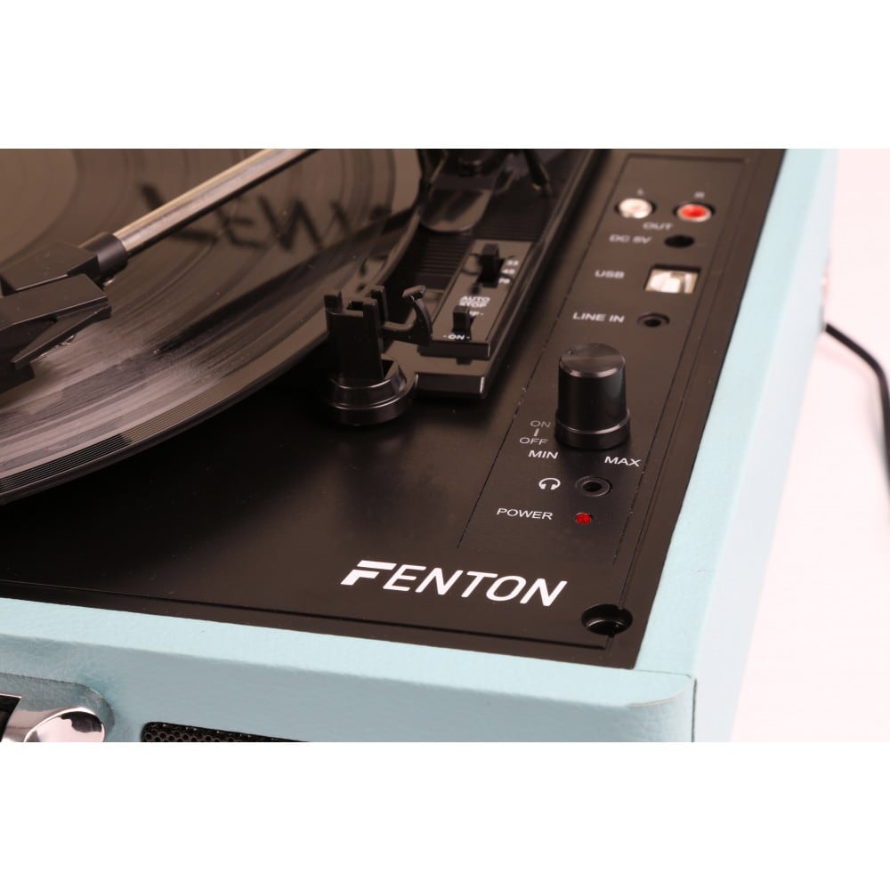 Fenton RP115BT Vinyl Briefcase Record Player with USB and Bluetooth DJ City