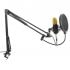 Vonyx STUDIOSET Gold Studio Microphone Set with Stand and Pop Filter