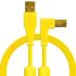 DJ Tech Tools Chroma Cables USB-A to B Right Angle Yellow