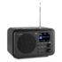 Audizio Milan Black DAB+ Digital Clock Radio BT FM Battery Powered