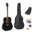 MAX SoloJam Black Western Steel String Acoustic Guitar Pack