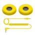 Pioneer DJ HC-CP08-Y Coiled Cable &amp; Ear Pads HDJ-CUE1 - Yellow