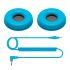 Pioneer DJ HC-CP08-L Coiled Cable &amp; Ear Pads HDJ-CUE1 - Blue