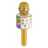 MAX KM15G - Gold Karaoke Microphone with Speaker and LED Light BT/MP3
