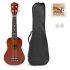 MAX UKEY Dark Natural Ukulele Set Soprano 21" Inch