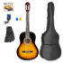 MAX SoloArt Full-Size Classical Guitar Pack w/ Soft Case &amp; Digital Tuner (Sunburst)
