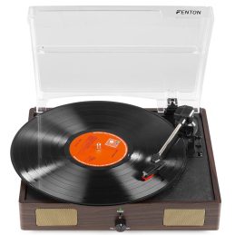Fenton RP106DW Vinyl Record Player (Dark Wood)