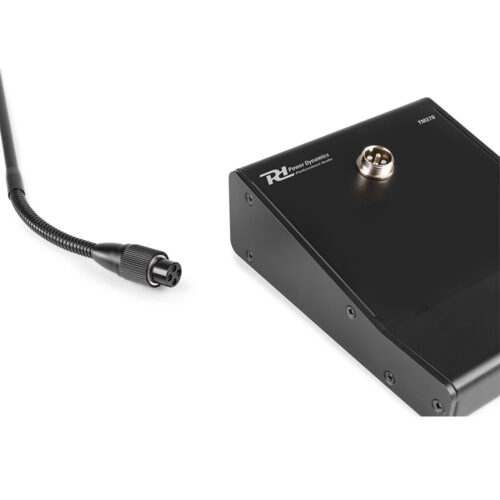 Power Dynamics TM370 Tafelmicrofoon Met Gong En LED Ring - Voor 100V Omroepinstallaties