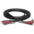 Hosa CRA-203DJ RCA to Right-Angle RCA with Ground Wire - 3m