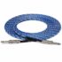 Hosa 3GT-18C1 Cloth Guitar Cable - 18ft BU/WH/BK