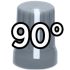 DJ Tech Tools Chroma Caps 90 Degree Super Knob – Dark Grey