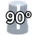 DJ Tech Tools Chroma Caps 90 Degree Super Knob – Light Grey