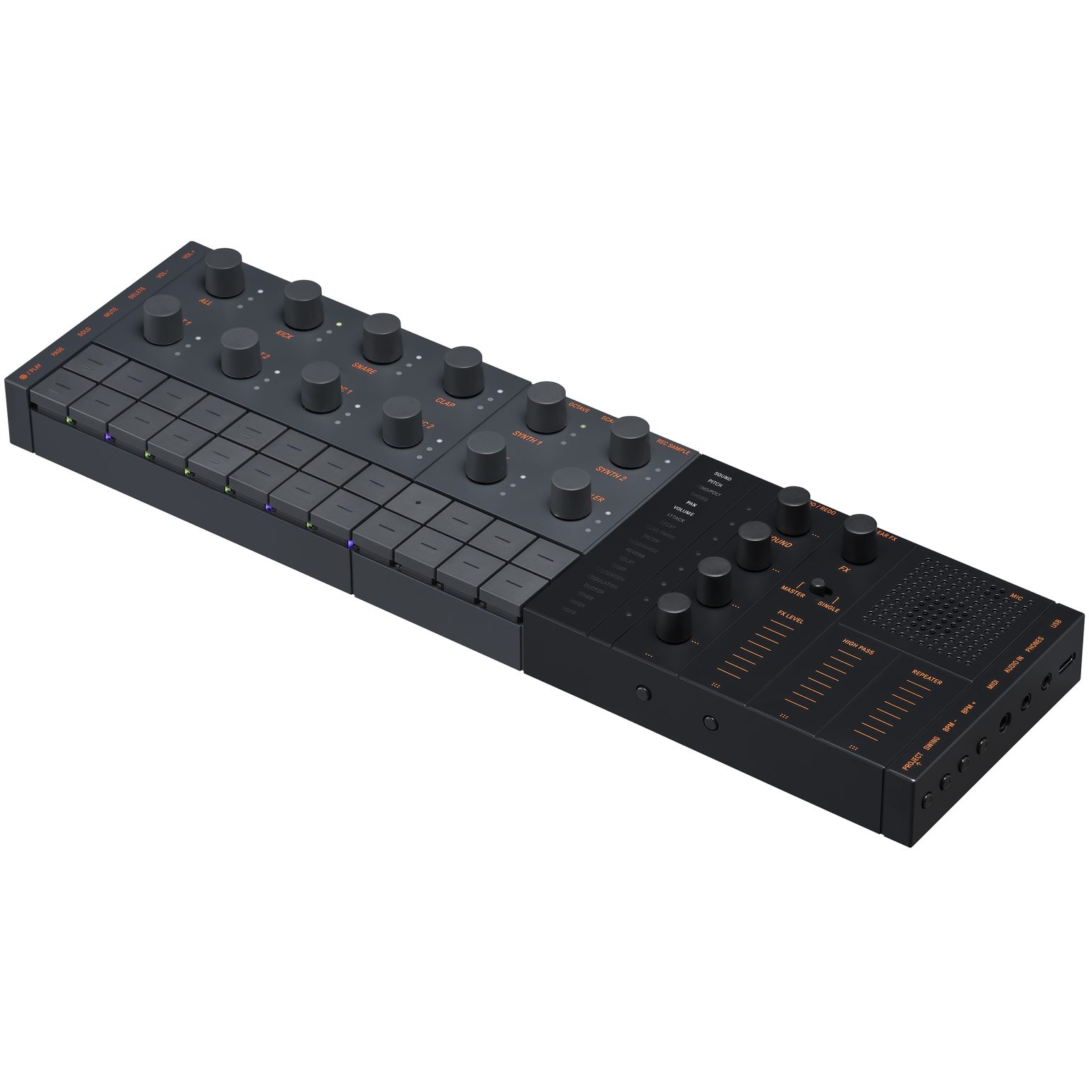 Yamaha SEQTRAK Black Portable Music Production Studio