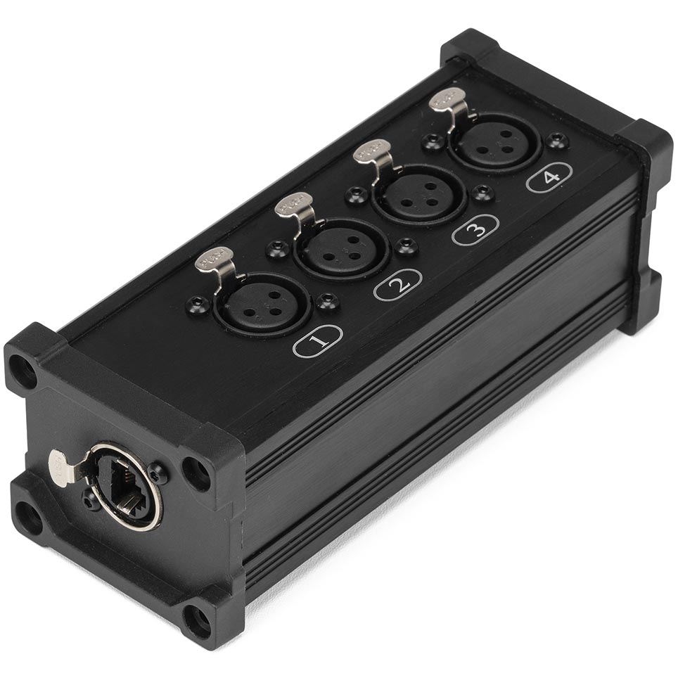 Power Dynamics CX187 RJ45 to 4x XLR3F Splitter Box