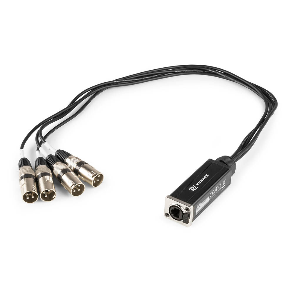 Power Dynamics CX190 RJ45 to 4x XLR3M Cable Splitter 0.7m - Image 3