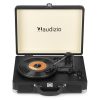 Audizio RP114BK Record Player and Vinyl Briefcase - Black