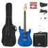 Max GigKit Electric Guitar Pack Quilted Style - Dark Blue