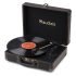 Audizio RP116DW Record Player Briefcase Bluetooth In/Out – Dark Wood