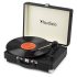 Audizio RP116BK Record Player Briefcase Bluetooth In/Out - Black