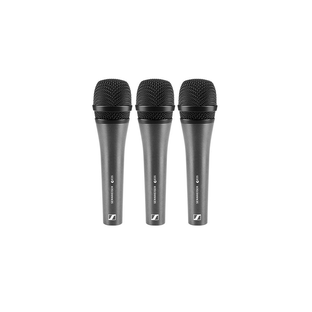 Sennheiser E835-3PK Handheld Microphone Set