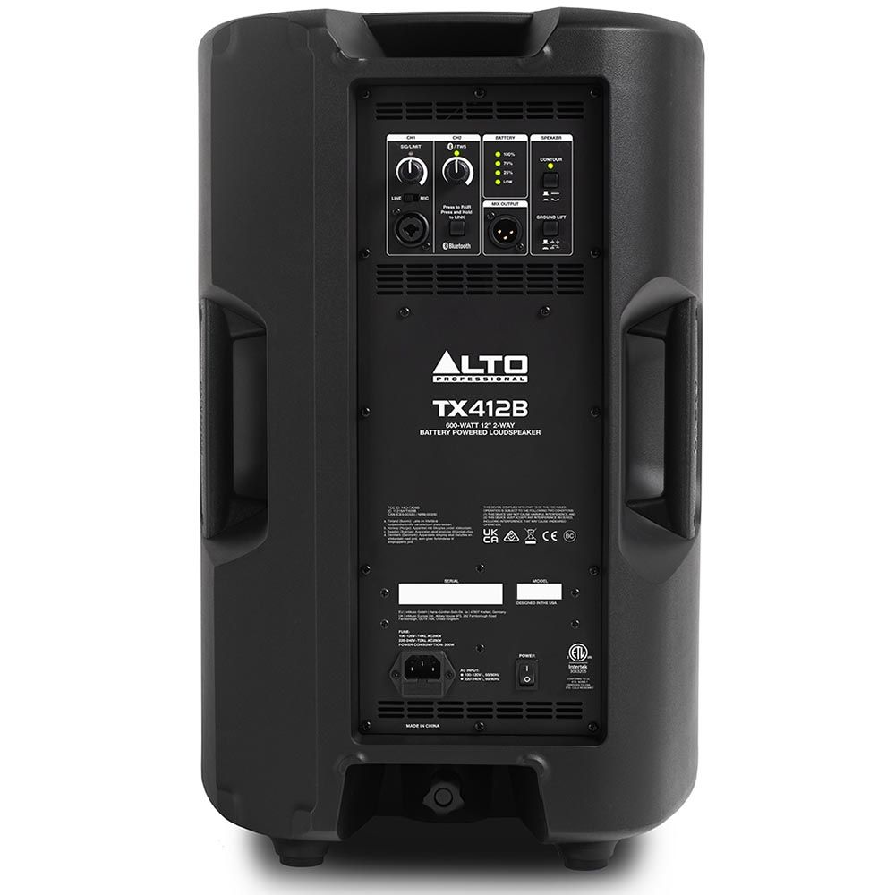 Alto TX412B Bluetooth Loudspeaker (12", 600W)