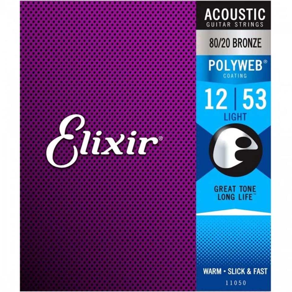 Elixir Acoustic Polyweb Coated Guitar Strings - Light (11050)
