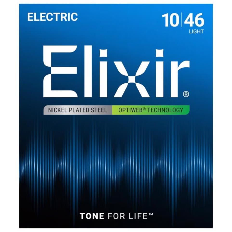 Elixir Electric Guitar Strings Optiweb Coated 8-String - Light (19062)
