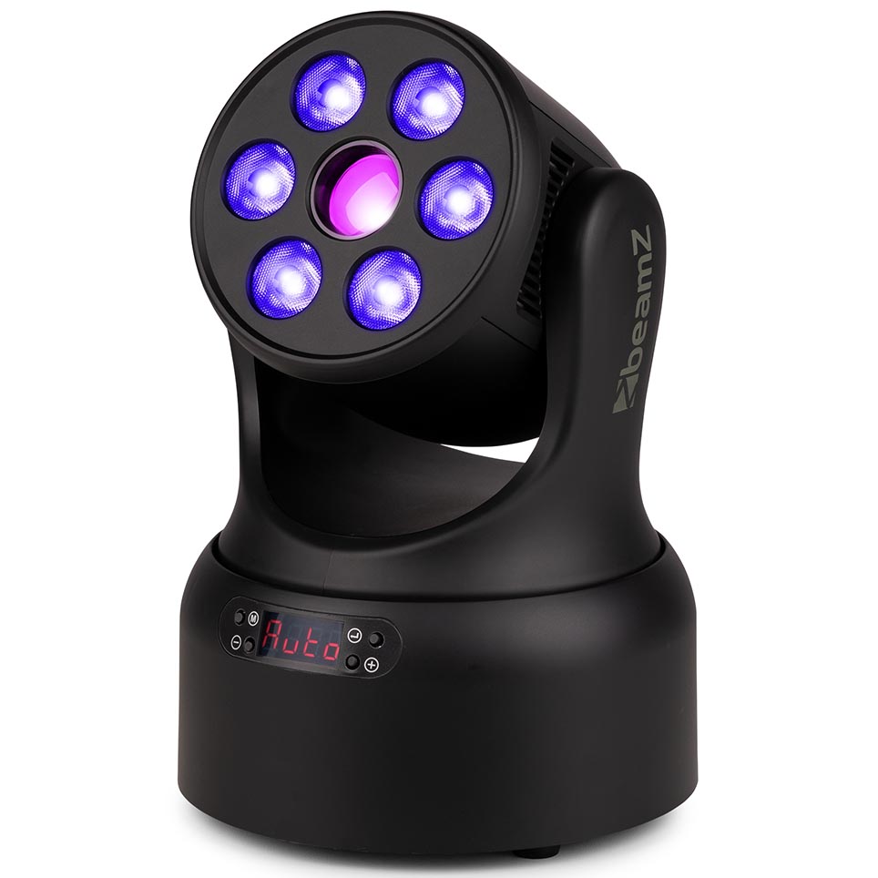 Beamz NOVA68G-BK MH Wash Head Light 6x8W RGBW+Gb.30W - Image 3