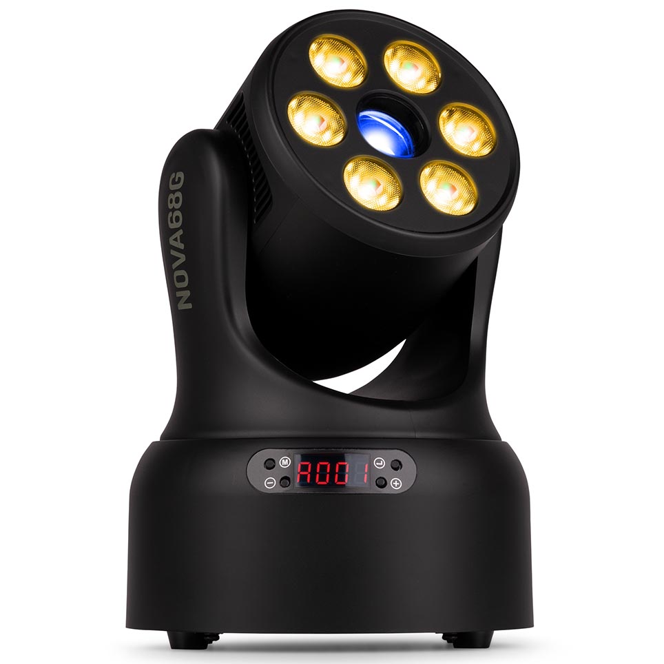 Beamz NOVA68G-BK MH Wash Head Light 6x8W RGBW+Gb.30W - Image 6