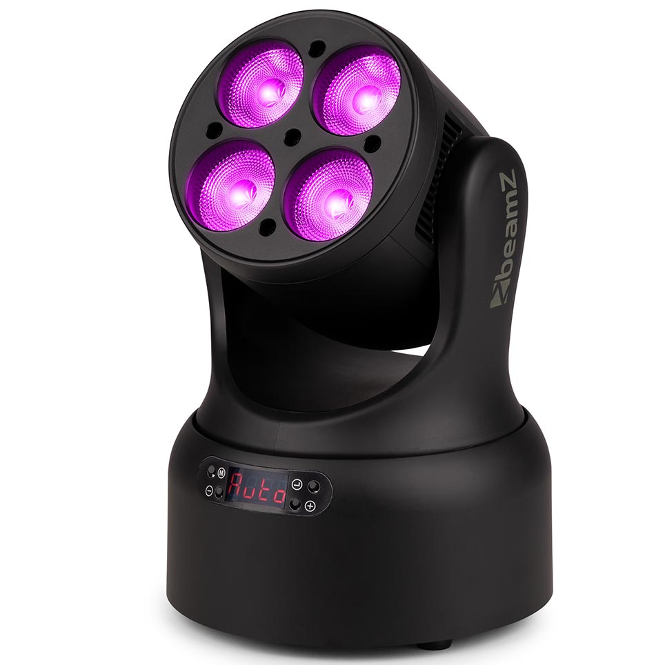 Beamz NOVA420-BK MH Wash Moving Head Light 4x20W RGBW - Image 3