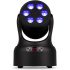 Beamz NOVA68-BK MH Moving Wash Head Light 6x8W RGBW