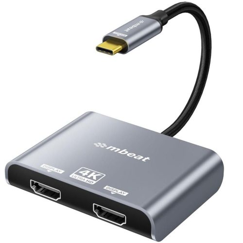MBeat Tough Link USB-C to Dual 4K/60Hz HDMI MST Adapter