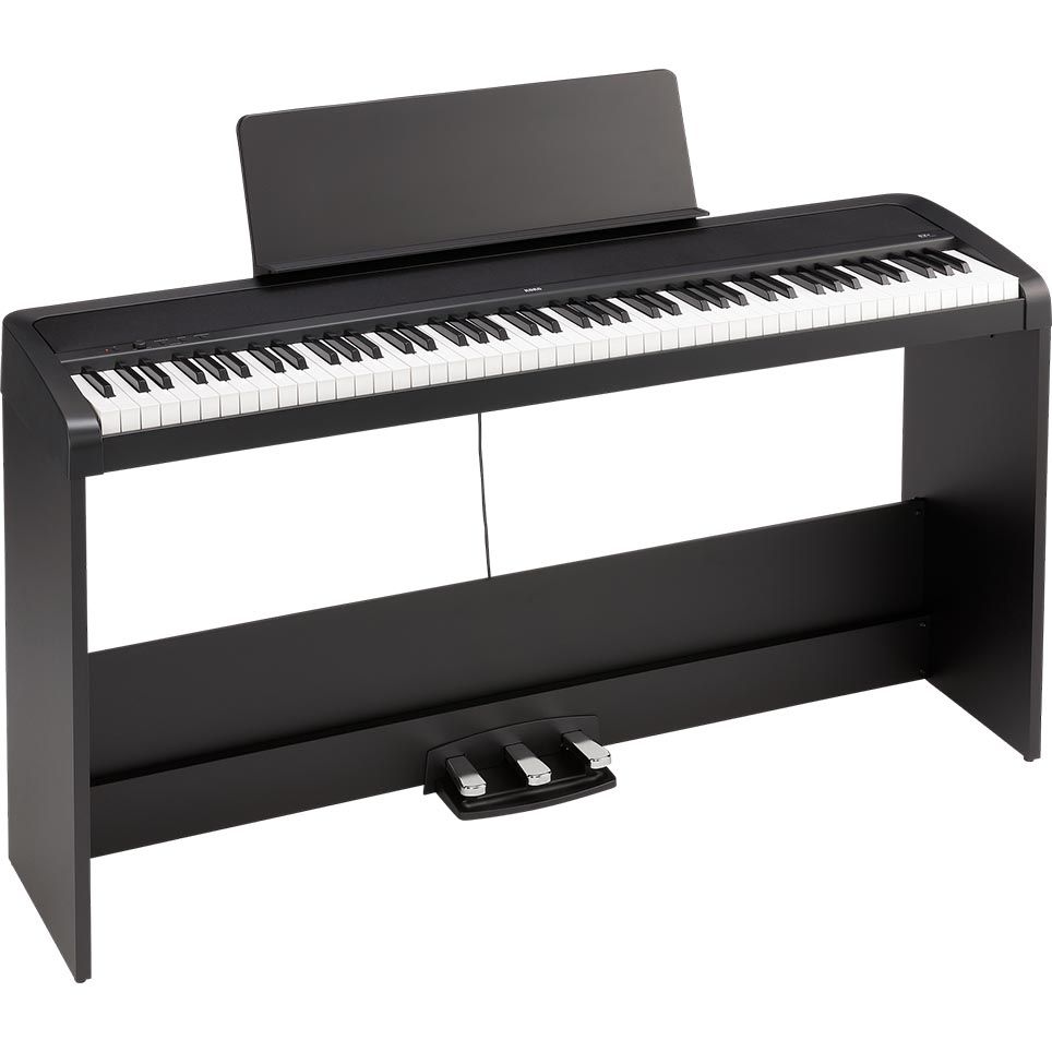 Korg B2+ Digital Piano with Stand and Pedal Unit - Black