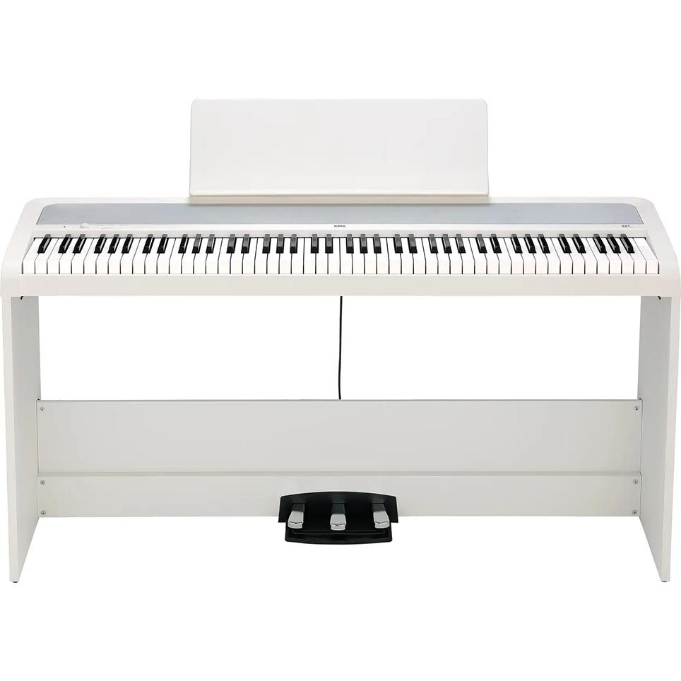 Korg B2+ Digital Piano with Stand and Pedal Unit - White