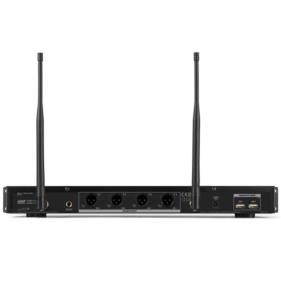 Power Dynamics PD524 UHF Wireless Microphone Set - 4 Handheld Microphones