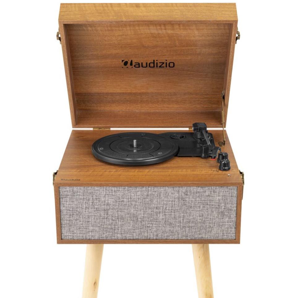 Audizio Fremont Record Player with Stand - Wood Finish