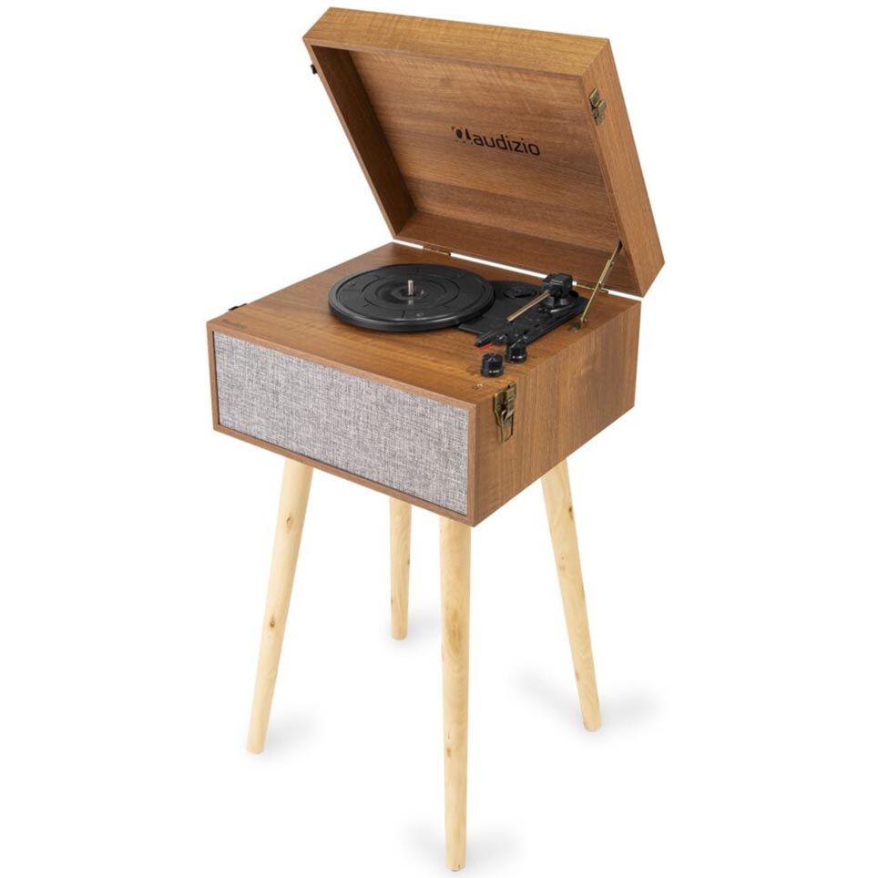 Audizio Fremont Record Player with Stand - Wood Finish