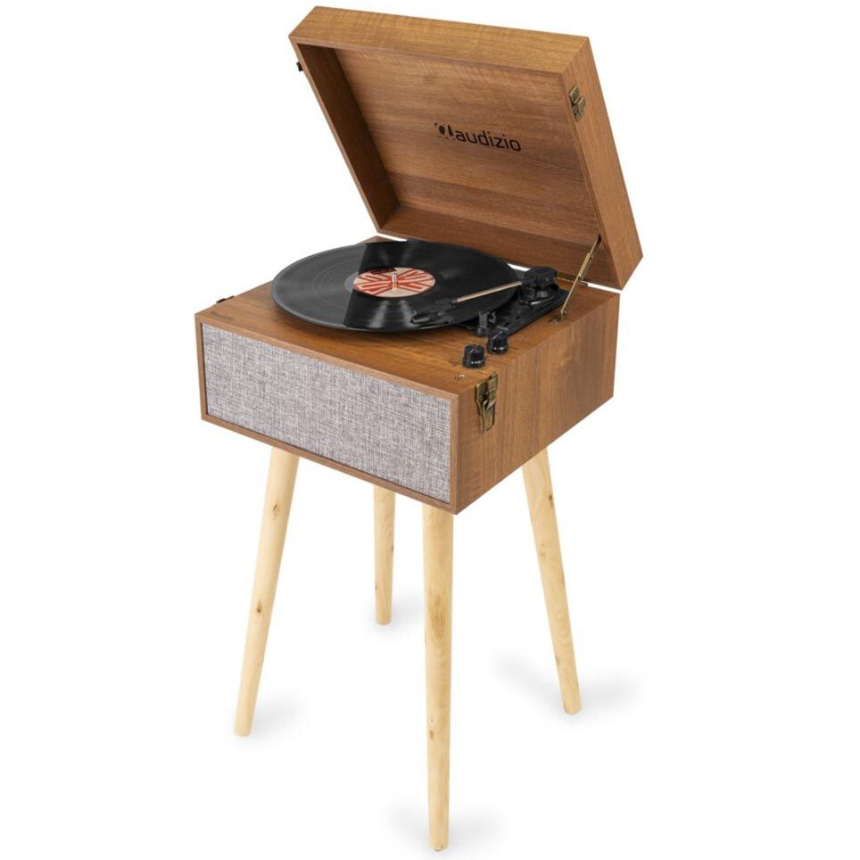 Audizio Fremont Record Player with Stand - Wood Finish